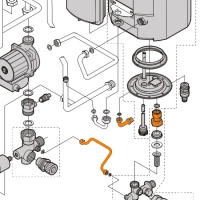 Hydraulické propojení zásobníku DUA mosaz. příruba